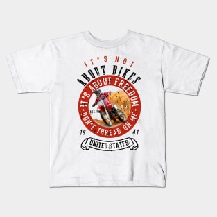 Motorcycle Riding - Freedom Kids T-Shirt